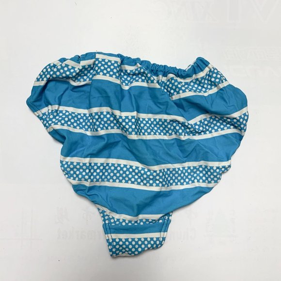 3/$20 Blue Bikini Top & Bottom Tribal Print Medium High Waisted - Picture 5 of 5